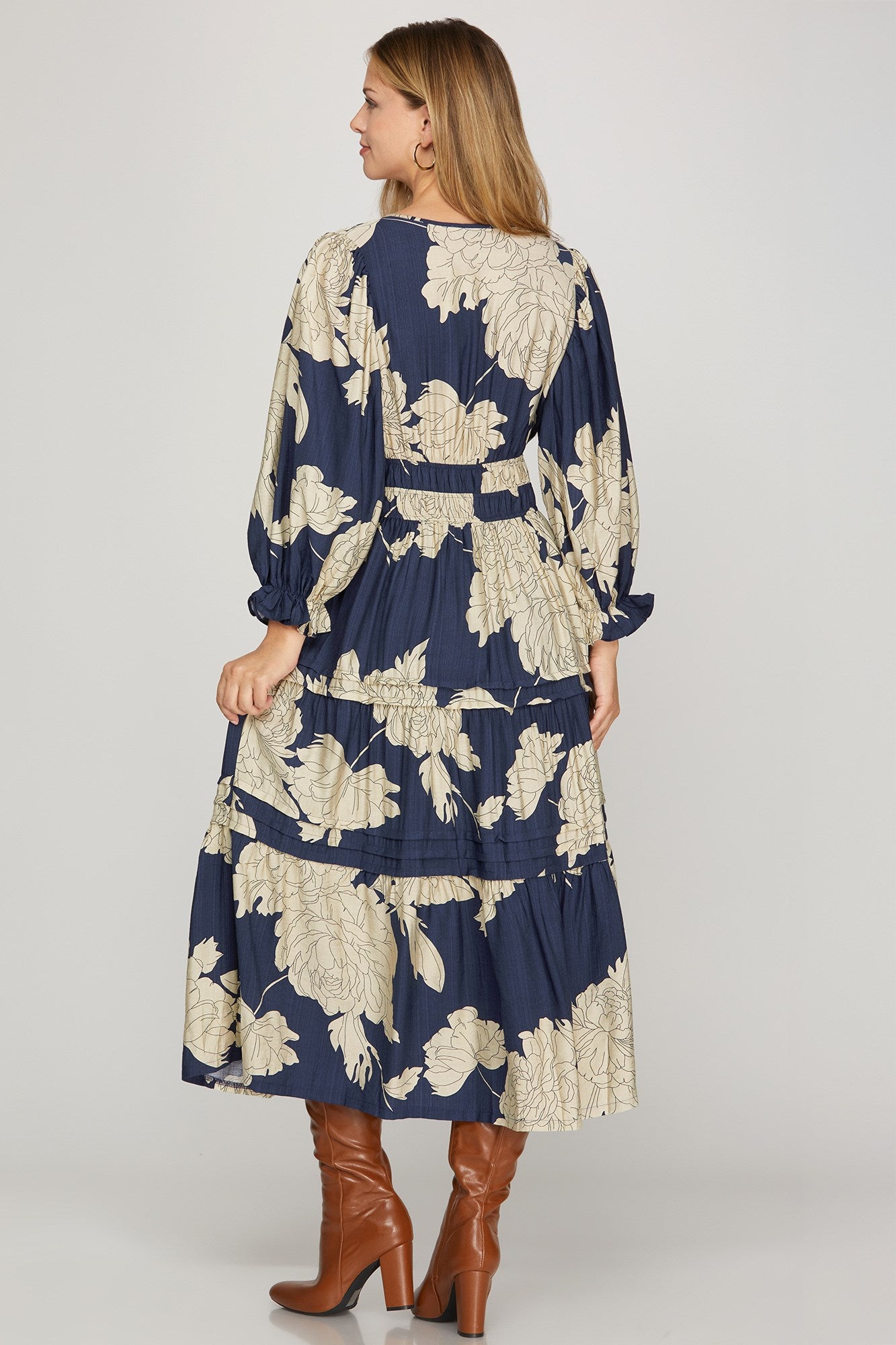 The Savannah Bloom Maxi Dress - BLUE