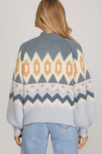 The Aspen Peaks Sweater - BLUE
