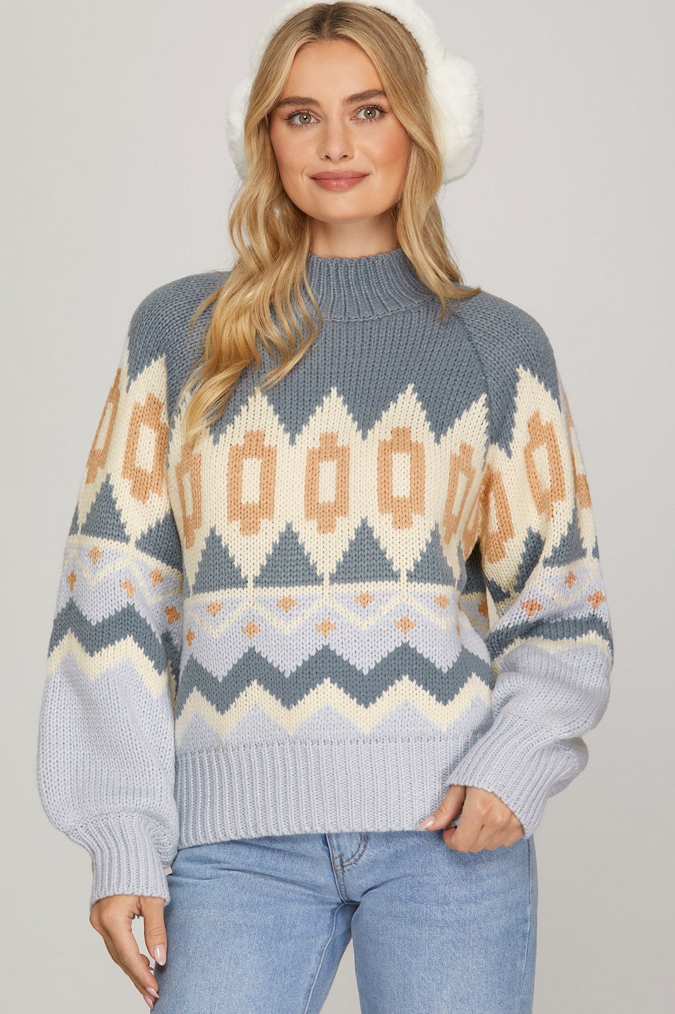 The Aspen Peaks Sweater - BLUE